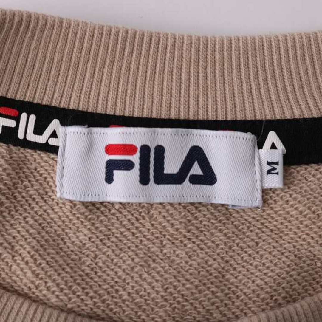 FILA(フィラ)のフィラ トレーナー 長袖 スウェット スエット スポーツウエア トップス レディース Mサイズ ベージュ FILA レディースのトップス(トレーナー/スウェット)の商品写真