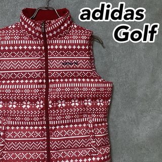 アディダス(adidas)のadidas golf アディダス 総柄 ダウン ベスト ジャケット ウェア(ウエア)