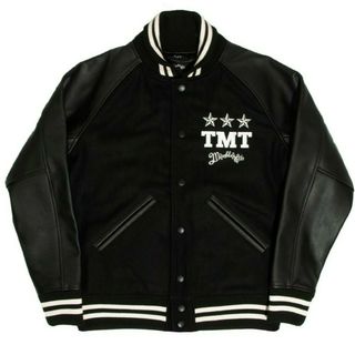 ティーエムティー(TMT)のMarbles TMT コラボ　Varsity Jacket   BLACK L(スタジャン)