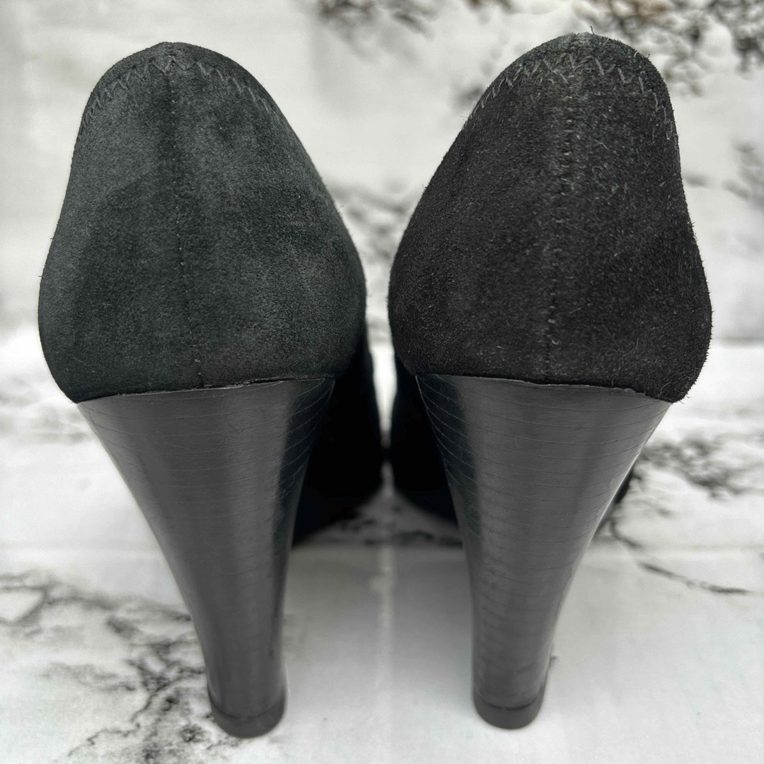 Tory Burch(トリーバーチ)の【希少】トリーバーチ　TORYBURCH パンプス　22cm ブラック　スエード レディースの靴/シューズ(ハイヒール/パンプス)の商品写真
