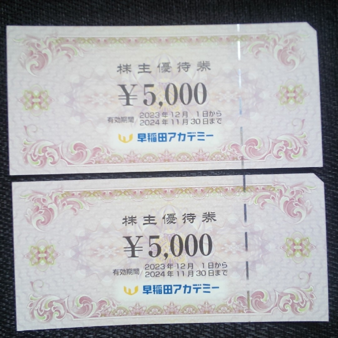 信頼】 【最新】 早稲田アカデミー 株主優待券 10000円分 | www