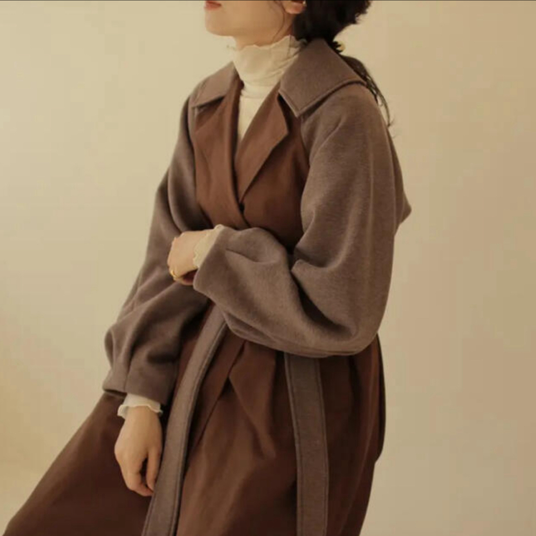 【i_am】volume tuck wool trench coatジャケット/アウター