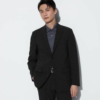 ユニクロ(UNIQLO)の美品！　ユニクロ　感動ジャケット2WAYストレッチ ウールライクセットアップ(セットアップ)