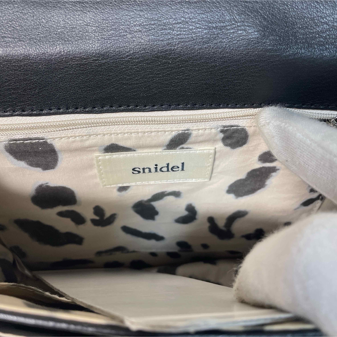 SNIDEL(スナイデル)のスナイデル　snidel  ショルダー　ハンドバッグ　2way  ブラックレザー レディースのバッグ(ショルダーバッグ)の商品写真