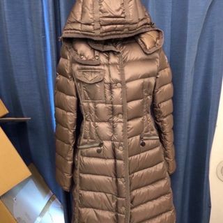 モンクレール(MONCLER)の②サイズ00モンクレールエルミンヌ  ロングダウンジャケット ベージュブラウン(ダウンコート)