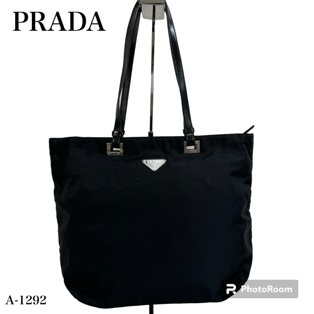 好評にて期間延長 美品✨PRADA プラダ 三角ロゴ ナイロン×レザー