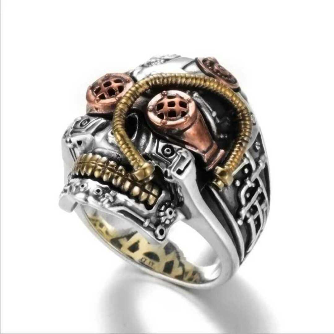 入手困難 アメリカン ジュエリー スチーム 髑髏 ドクロ スカル 指輪 18号 メンズのアクセサリー(リング(指輪))の商品写真