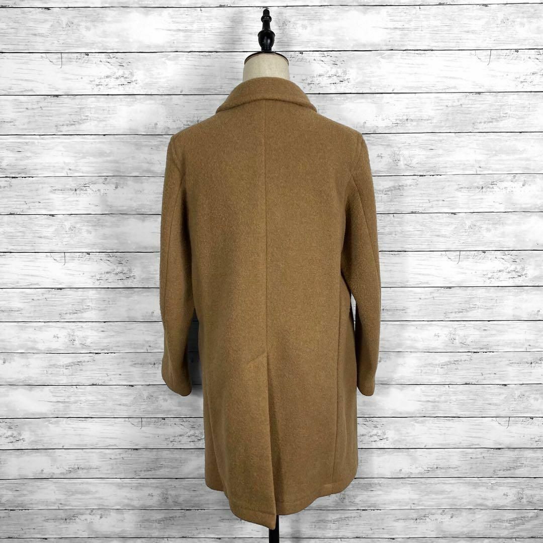 DANTON(ダントン)のダントン ウールモッサピーコート 丸襟 ブラウン レディース 38サイズ レディースのジャケット/アウター(ピーコート)の商品写真