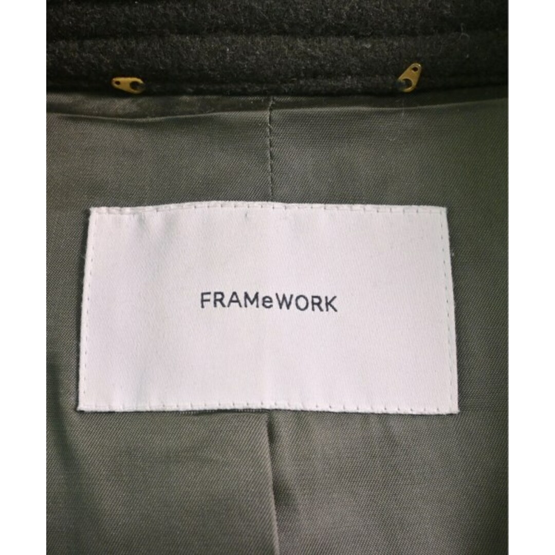 FRAMeWORK(フレームワーク)のFRAMeWORK フレームワーク ピーコート 36(S位) カーキ 【古着】【中古】 レディースのジャケット/アウター(ピーコート)の商品写真