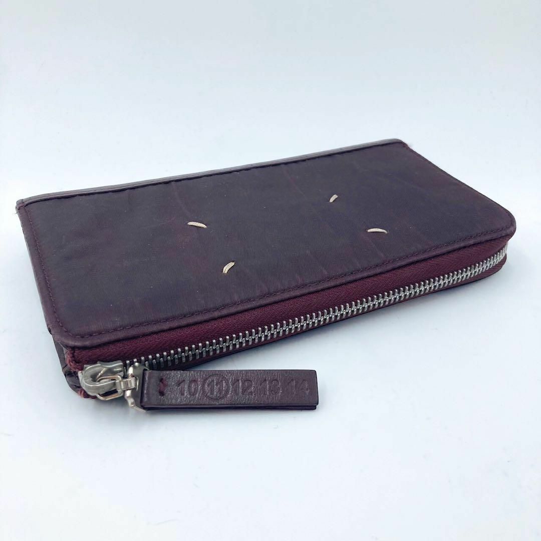 メゾンマルジェラ 四つタグ 長財布 レザーウォレット ブラウン ボルドー メンズのファッション小物(長財布)の商品写真