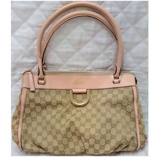 グッチ(Gucci)のGUCCI　GGキャンバストートバッグ　ピンク(トートバッグ)