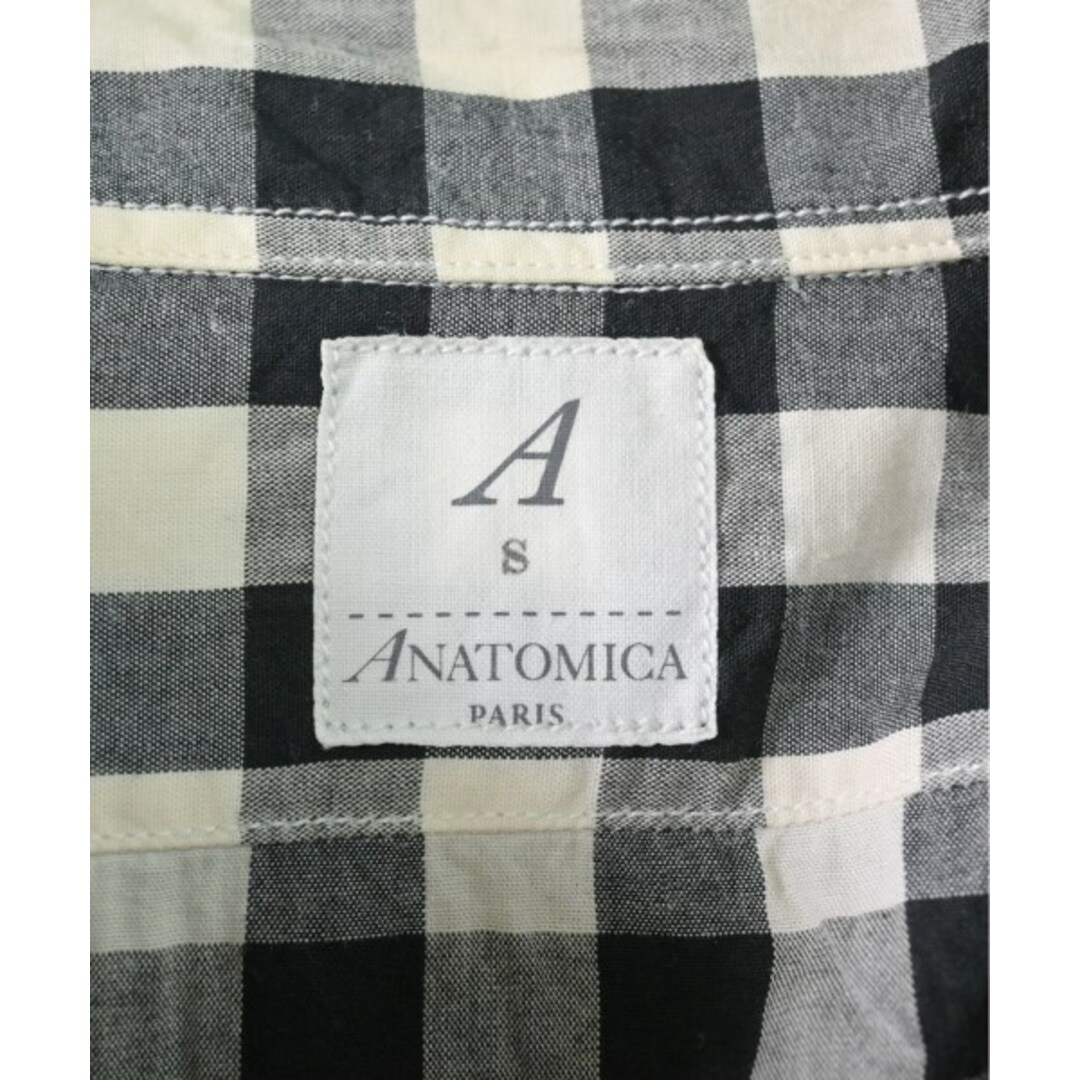 ANATOMICA アナトミカ カジュアルシャツ S 黒x白(ギンガムチェック)オールシーズンポケット