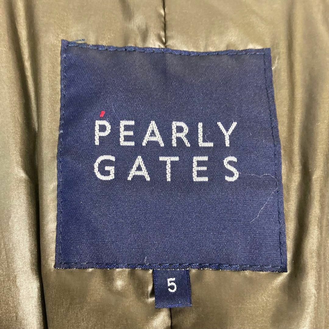 PEARLY GATES(パーリーゲイツ)のパーリーゲイツ ナイロンダウンジャケット カーキ グリーン メンズ 5サイズ スポーツ/アウトドアのゴルフ(ウエア)の商品写真