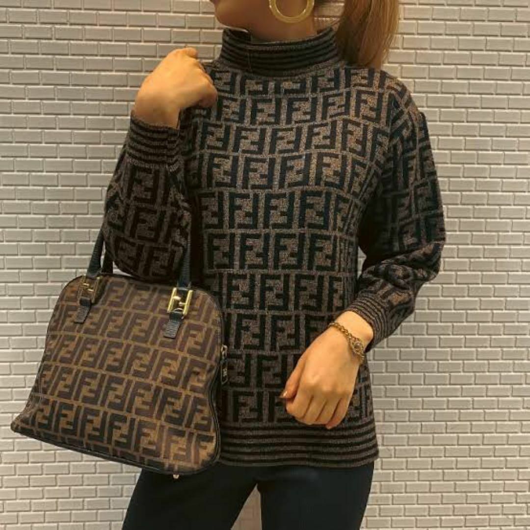 FENDI - フェンディ ズッカ柄 総柄ハイネックニットセーター ...