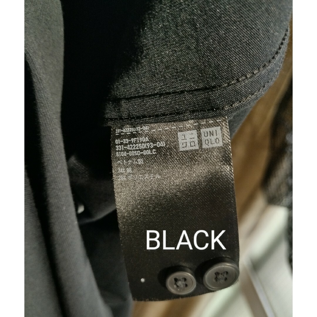 UNIQLO(ユニクロ)のUNIQLO イージーケア ジャージー スリムフィットシャツ XS  ブラック メンズのトップス(シャツ)の商品写真