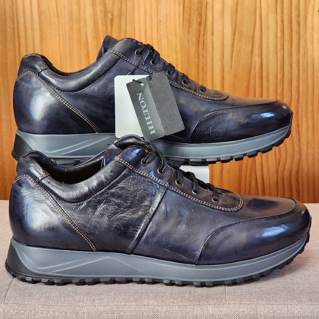 新品 未使用 激レア HILTON レザー スニーカー 25.5 ITALY メンズの靴/シューズ(スニーカー)の商品写真