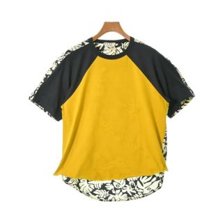 マルニ(Marni)のMARNI Tシャツ・カットソー 46(M位) 黄x黒xベージュ系(総柄) 【古着】【中古】(Tシャツ/カットソー(半袖/袖なし))