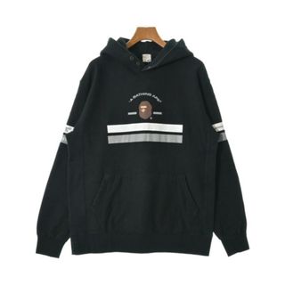 アベイシングエイプ(A BATHING APE)のA BATHING APE アベイシングエイプ パーカー L 黒 【古着】【中古】(パーカー)