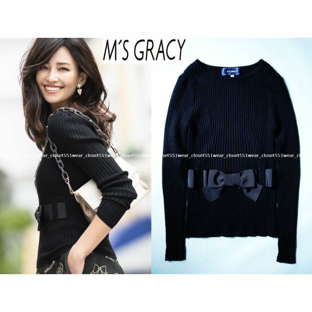 M's GRACY エムズグレイシー リボンニット レディース M's GRACY エムズグレイシー リボンニット レディース