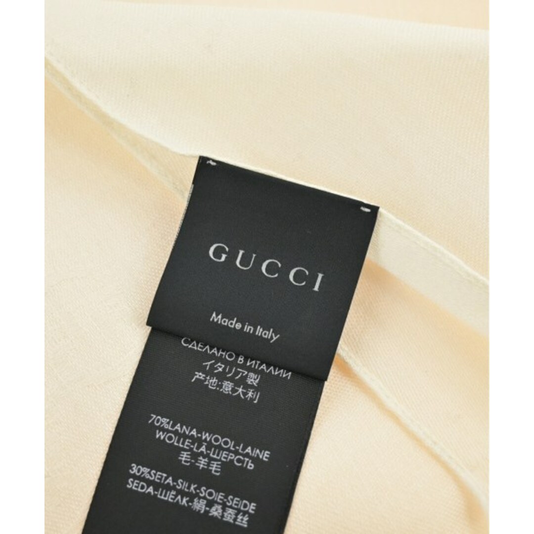 Gucci(グッチ)のGUCCI グッチ ストール - アイボリー系(総柄) 【古着】【中古】 レディースのファッション小物(ストール/パシュミナ)の商品写真