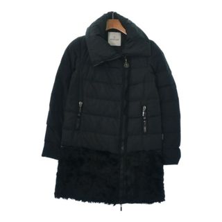 モンクレール(MONCLER)のMONCLER モンクレール ダウンコート 00(XXS位) 黒 【古着】【中古】(ダウンコート)