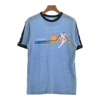 コーチ(COACH)のCOACH コーチ Tシャツ・カットソー XS 水色x紺 【古着】【中古】(カットソー(半袖/袖なし))