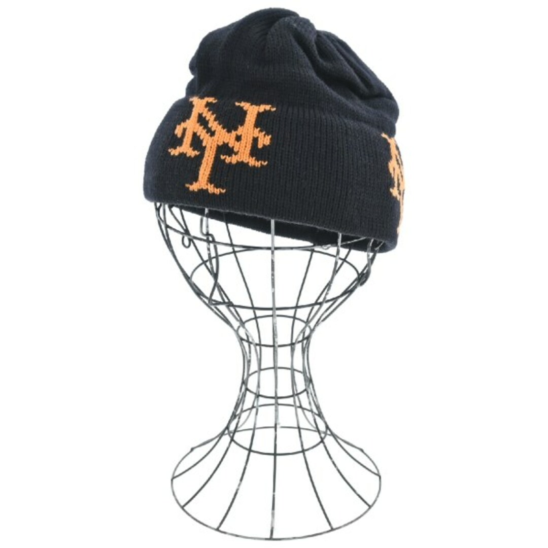 ニット帽/ビーニーSELECTS NYC ニットキャップ・ビーニー - 黒xオレンジ