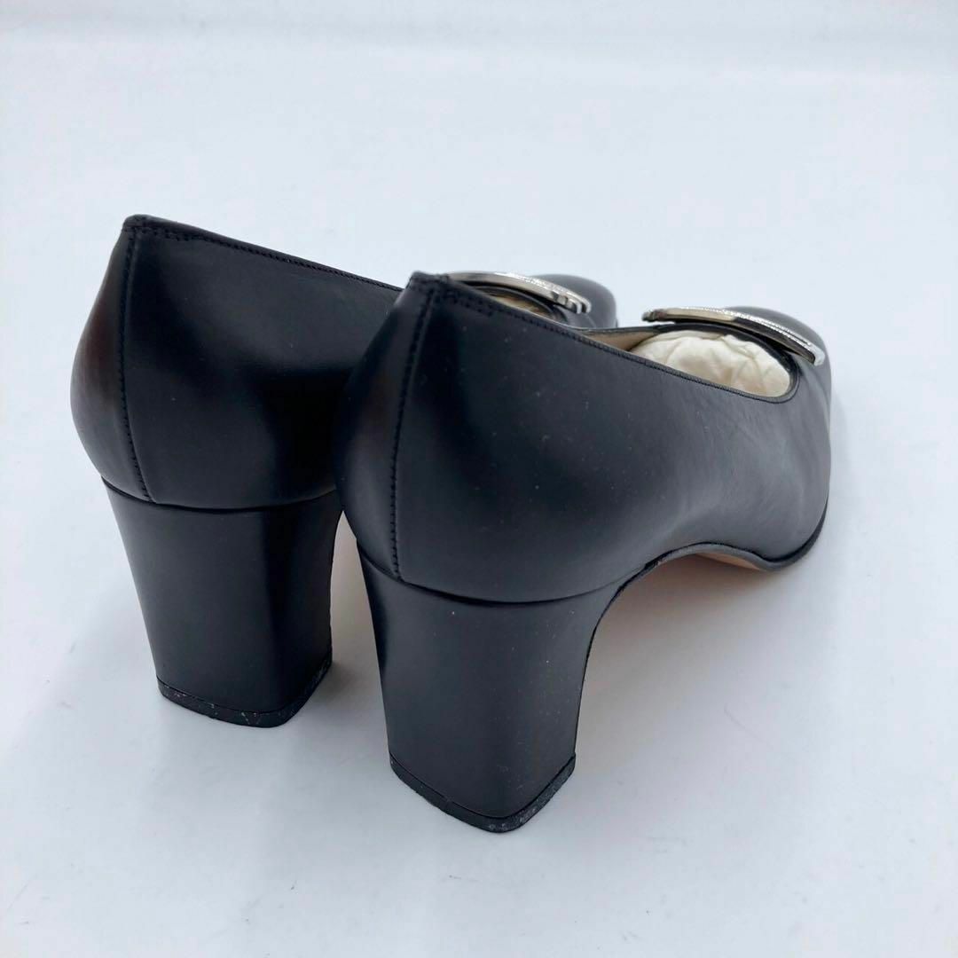 Salvatore Ferragamo(サルヴァトーレフェラガモ)のサルヴァトーレフェラガモ レザーパンプス ブラック 5 1/2サイズ レディースの靴/シューズ(ハイヒール/パンプス)の商品写真