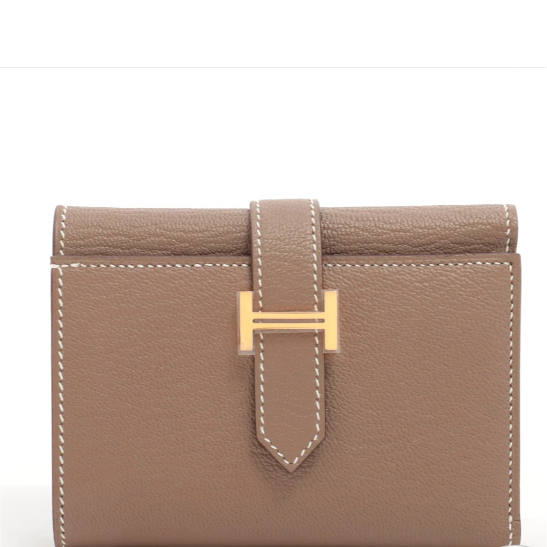 HERMES(エルメス)のエルメス べアンコンビネ エトゥープ ゴールド金具 レディースのファッション小物(財布)の商品写真