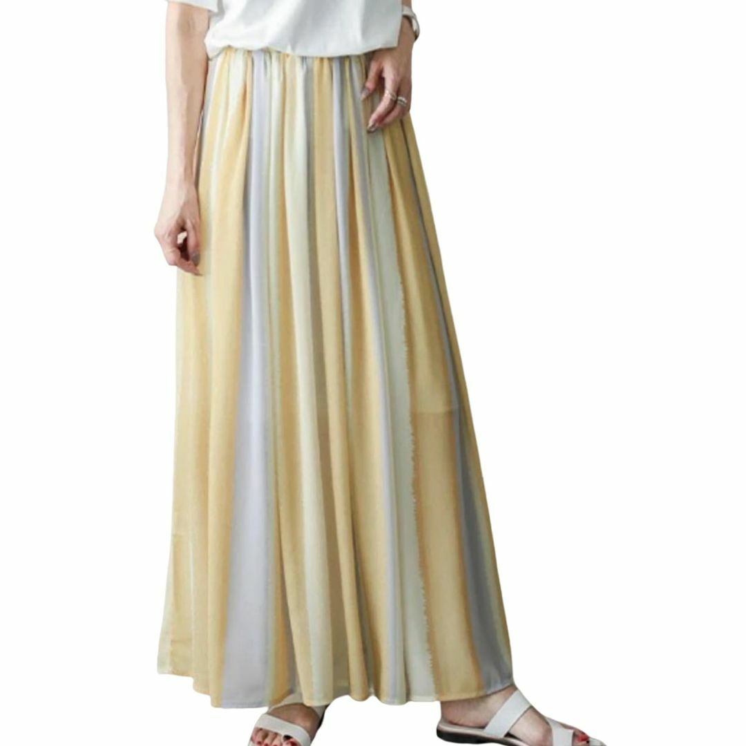 【色: Aタイプ】MARIA MARFA 9色カラー ストライプ スカート ロン