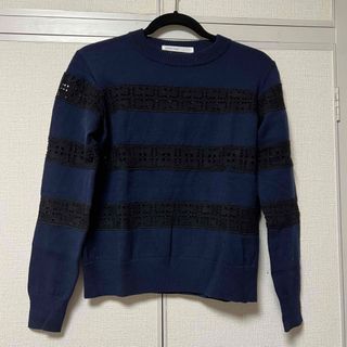 サカイラック(sacai luck)のsacai luck☆サカイラック　レースボーダーニット(ニット/セーター)