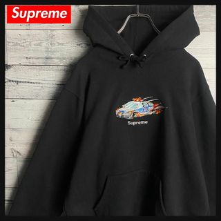 シュプリーム(Supreme)の【美品　希少デザイン】シュプリーム☆ センター刺繍 ロゴ入りパーカー(パーカー)