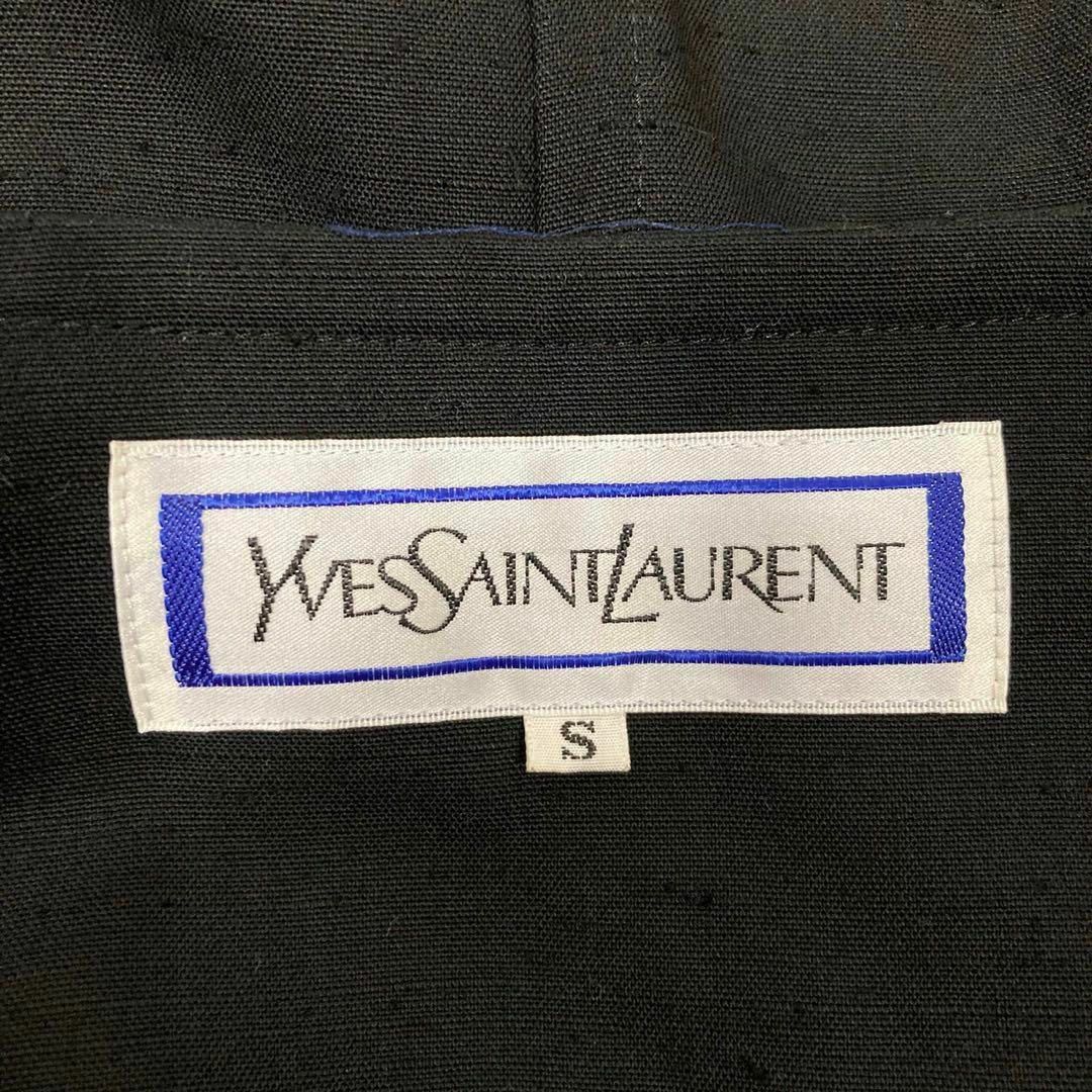 Yves Saint Laurent(イヴサンローラン)のイブサンローラン ノーカラージャケット ブラック レーヨン レディースSサイズ レディースのジャケット/アウター(ノーカラージャケット)の商品写真