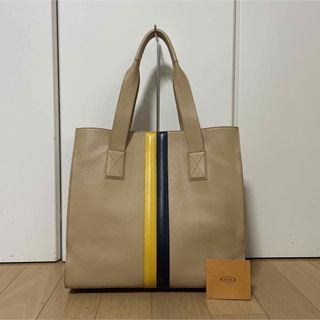 トッズ(TOD'S)のトッズ(TOD'S)ダブルストライプトートバッグ　中古(トートバッグ)