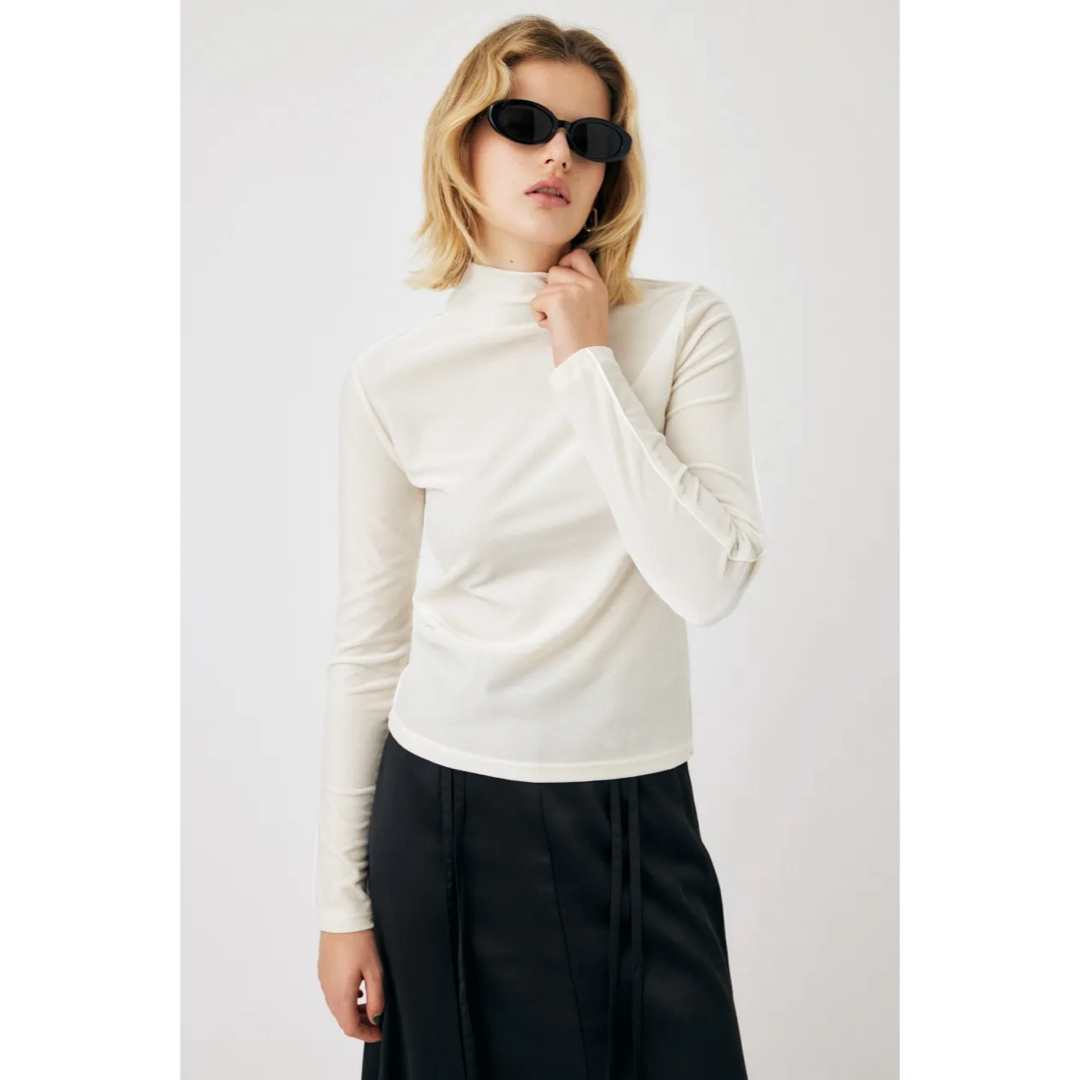 moussy(マウジー)のMOUSSY♡HIGH NECK VELOUR TOP レディースのトップス(カットソー(長袖/七分))の商品写真