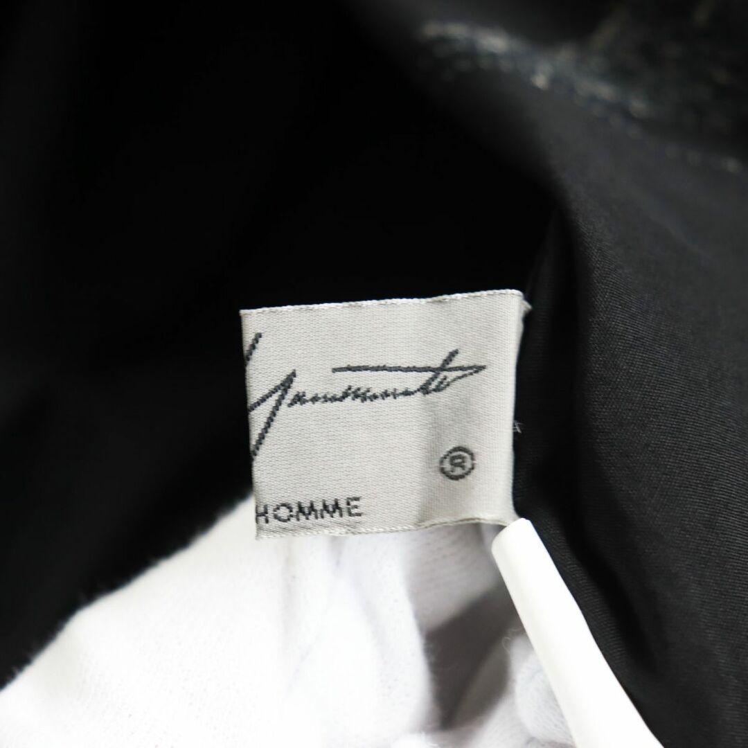 未使用品●Yohji Yamamoto POUR HOMME ヨウジヤマモト プールオム HN-B78-049 長袖 刺繍ロングシャツ ブラック 2  日本製 正規品 メンズ