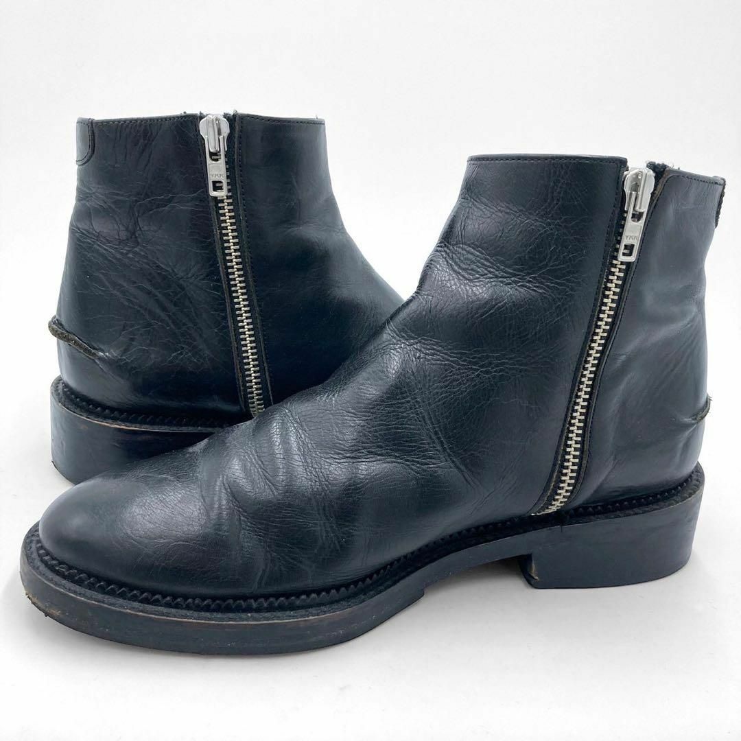 MAISON EUREKA(メゾンエウレカ)のメゾンエウレカ サイドジップブーツ レザーブーツ ブラック メンズ 42サイズ レディースの靴/シューズ(ブーツ)の商品写真