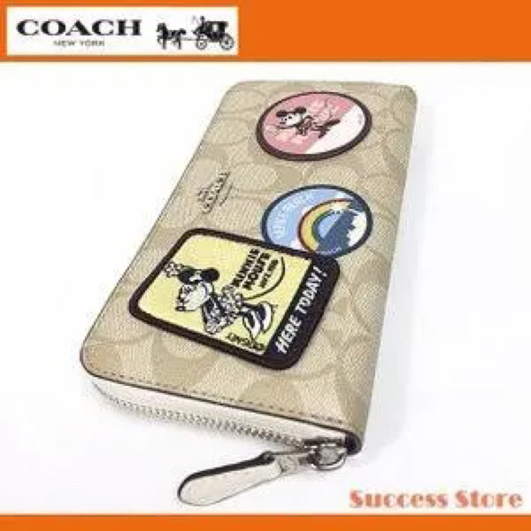 COACH(コーチ)の【新品】COACH ミッキーコラボ長財布 レディースのファッション小物(財布)の商品写真