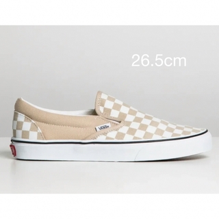 ヴァンズ(VANS)の26.5cm US企画【VANS 】スリッポン チェッカー×ベージュ(スニーカー)