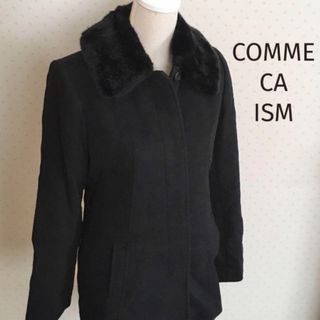 コムサイズム(COMME CA ISM)の【美品】COMME CA ISM ウールコート　ファー襟取り外し可　FREE(ロングコート)