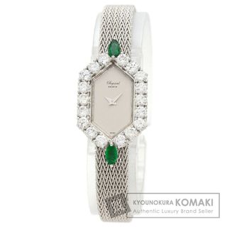 ショパール(Chopard)のChopard エメラルド ダイヤモンド メーカーコンプリート 腕時計 K18WG K18WG エメラルドxダイヤモンド レディース(腕時計)