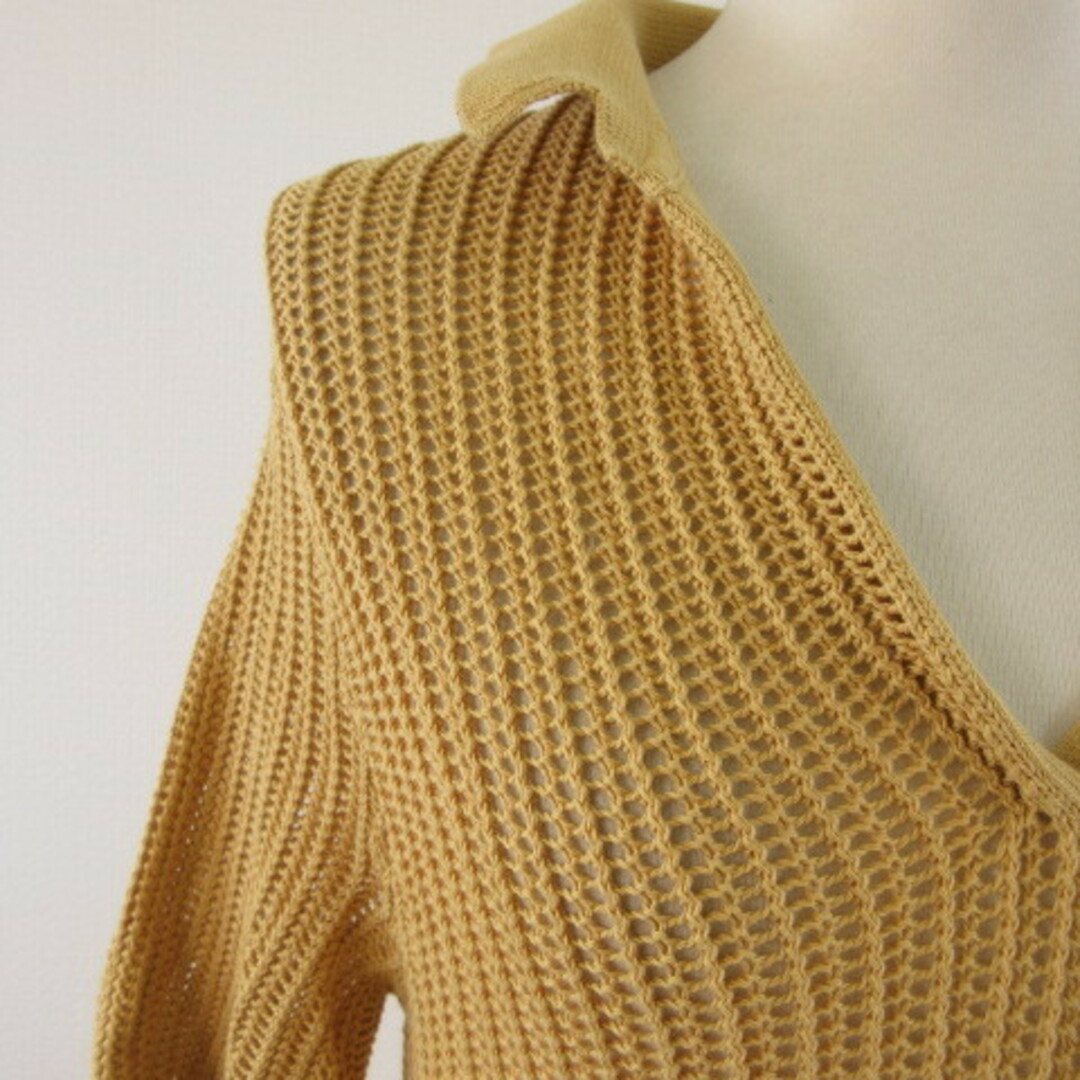UNIQLO(ユニクロ)のユニクロ UNIQLO LEMAIRE ニット セーター 五分袖 透かし編み M レディースのトップス(ニット/セーター)の商品写真