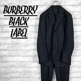 バーバリーブラックレーベル(BURBERRY BLACK LABEL)のバーバリーブラックレーベル 格子柄 ウールセットアップスーツ 3B メンズ(セットアップ)