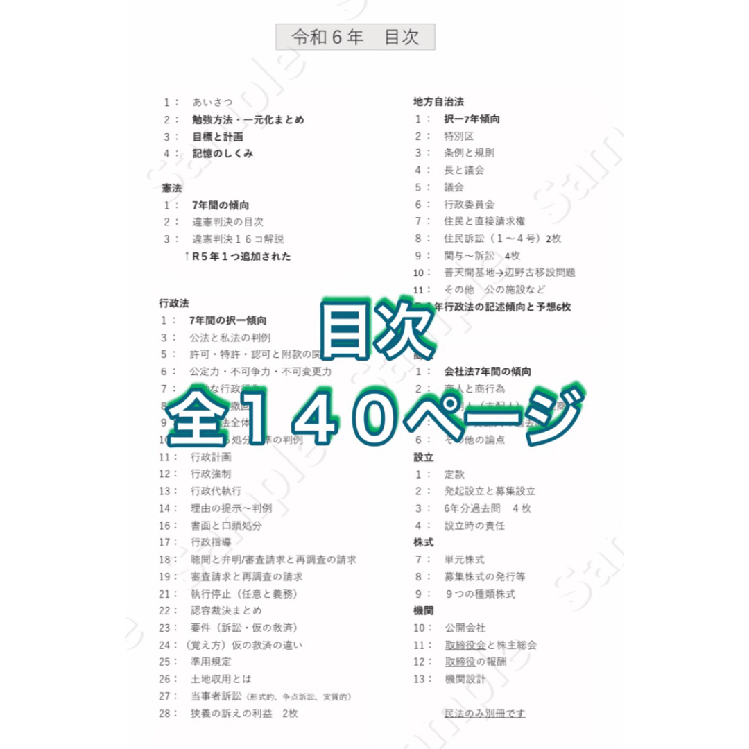 2024行政書士独学サポートchの横断まとめ集と記述論点集の２点セットです その他のその他(その他)の商品写真