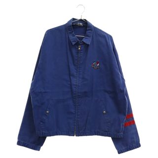 ポロラルフローレン(POLO RALPH LAUREN)のPOLO RALPH LAUREN ポロラルフローレン 90s クロスフラッグ刺繍スイングトップジャケット ネイビー(ダウンジャケット)