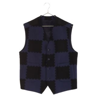 ルイヴィトン(LOUIS VUITTON)のLOUIS VUITTON ルイヴィトン 22SS×NIGO Damier Vest ニゴ ダミエ柄 ジレ ベスト RM221M HE8 HME01W ネイビー(ベスト)