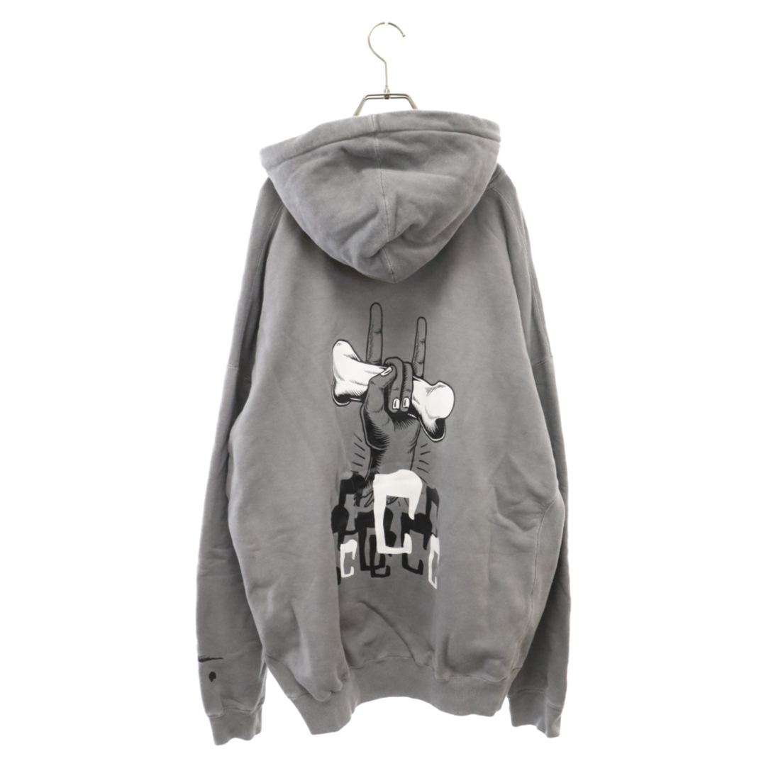 775センチ袖丈cvtvlist カタリスト Bone Crusher Hoodie ボーン クラッシャーフロントロゴ プルオーバーパーカー グレー 2101120307