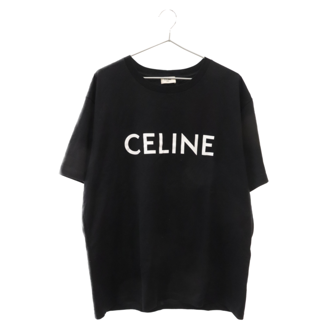 CELINE セリーヌ 22AW ルーズフィット ロゴプリント半袖Tシャツ ブラック 2X681671Q715センチ身幅