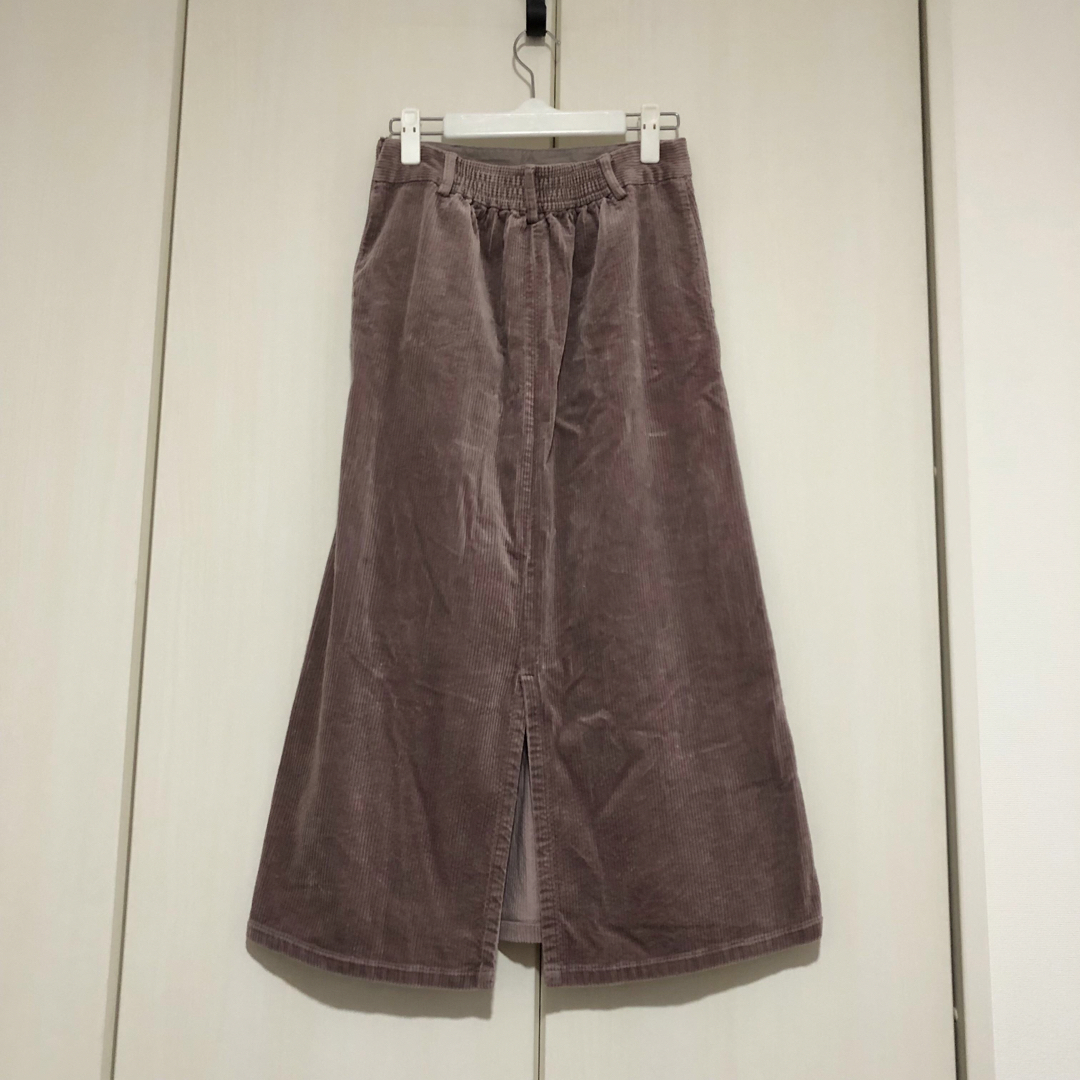GU(ジーユー)のGU♡コーディロイロングスカート♡くすみ紫♡秋冬♡ジーユー レディースのスカート(ロングスカート)の商品写真