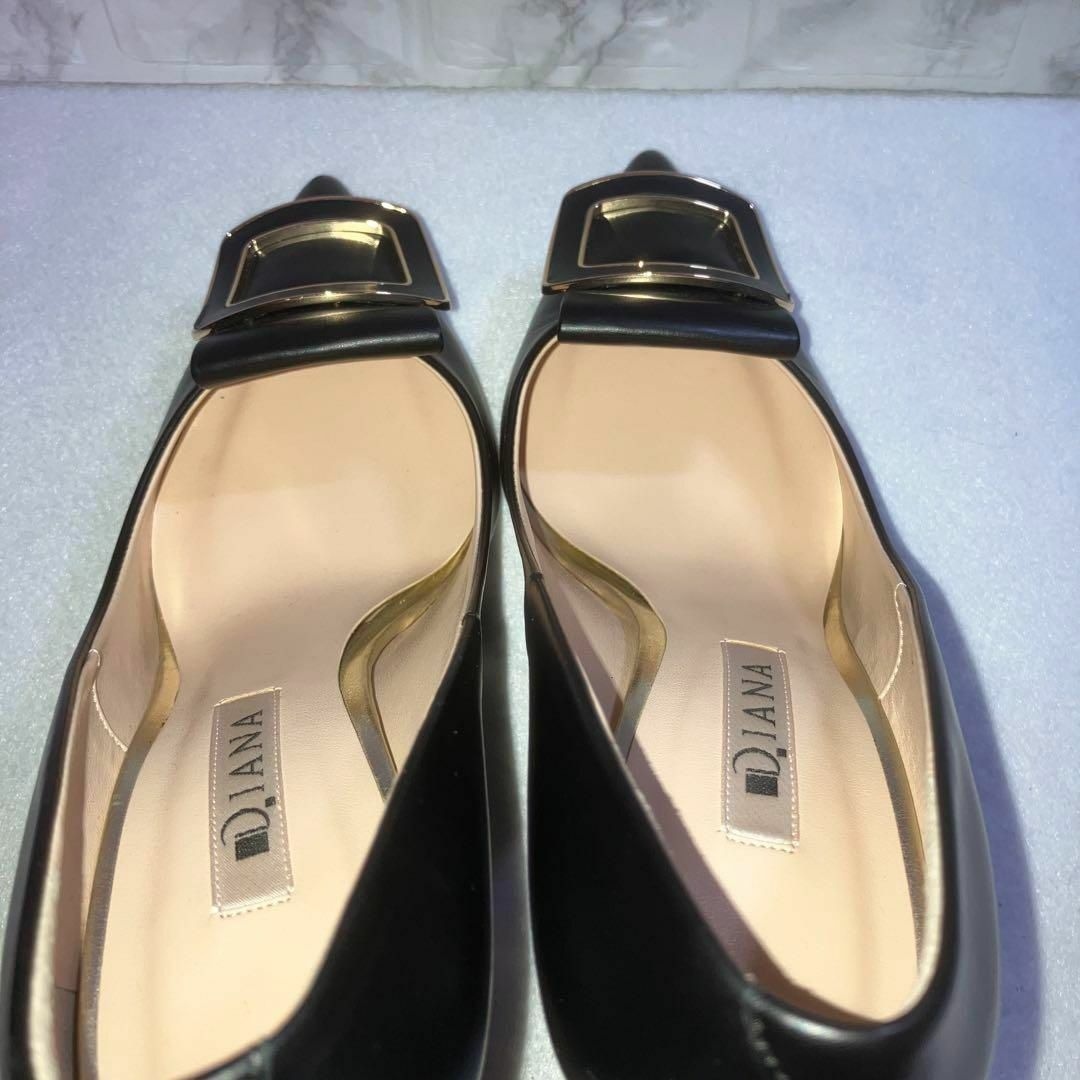 DIANA(ダイアナ)のダイアナ　パンプス　23㎝　ブラック　ポインテッドトゥ レディースの靴/シューズ(ハイヒール/パンプス)の商品写真
